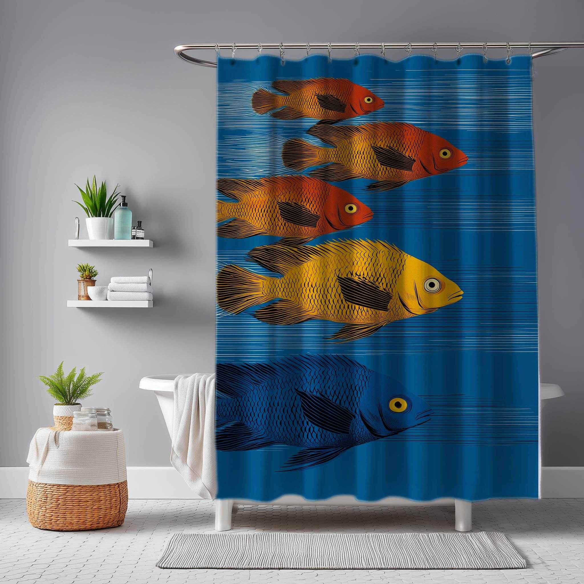 Vibrant Fish Shower Curtain