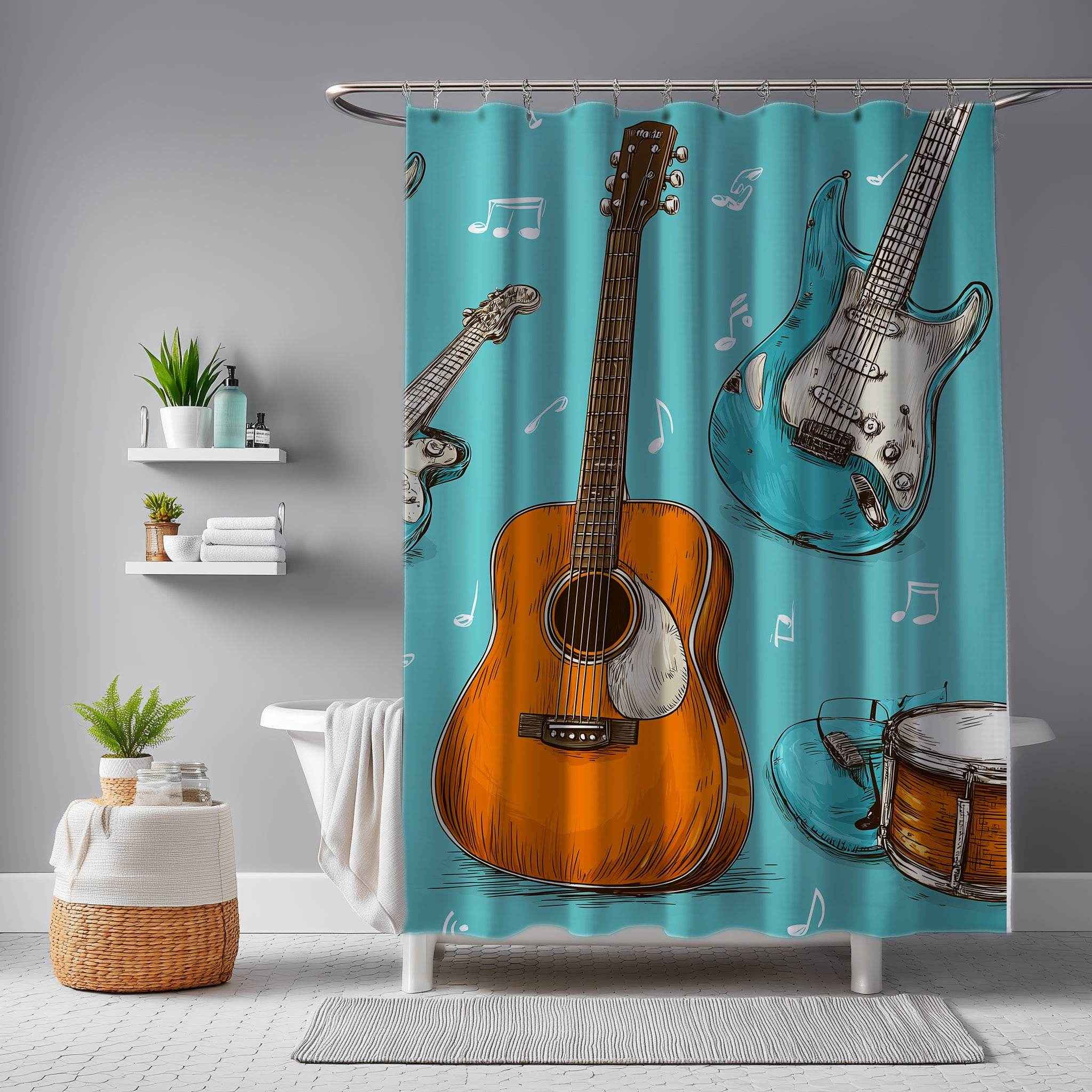 Musical Instruments Shower Curtain