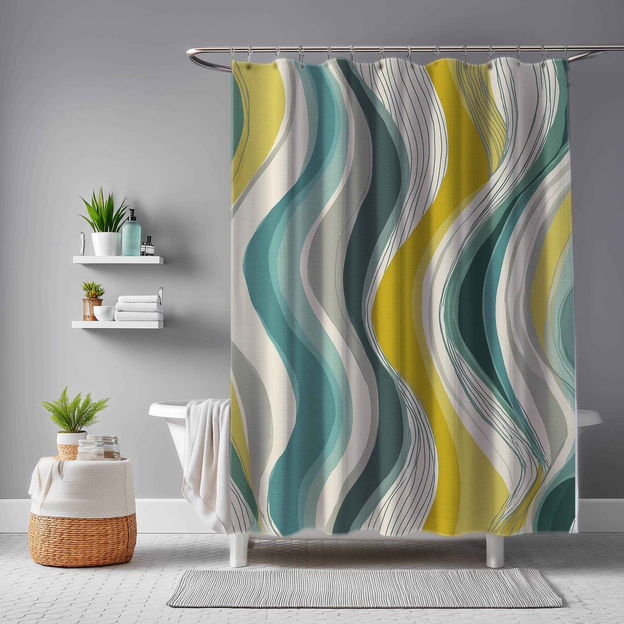 Artistic Waves Shower Curtain