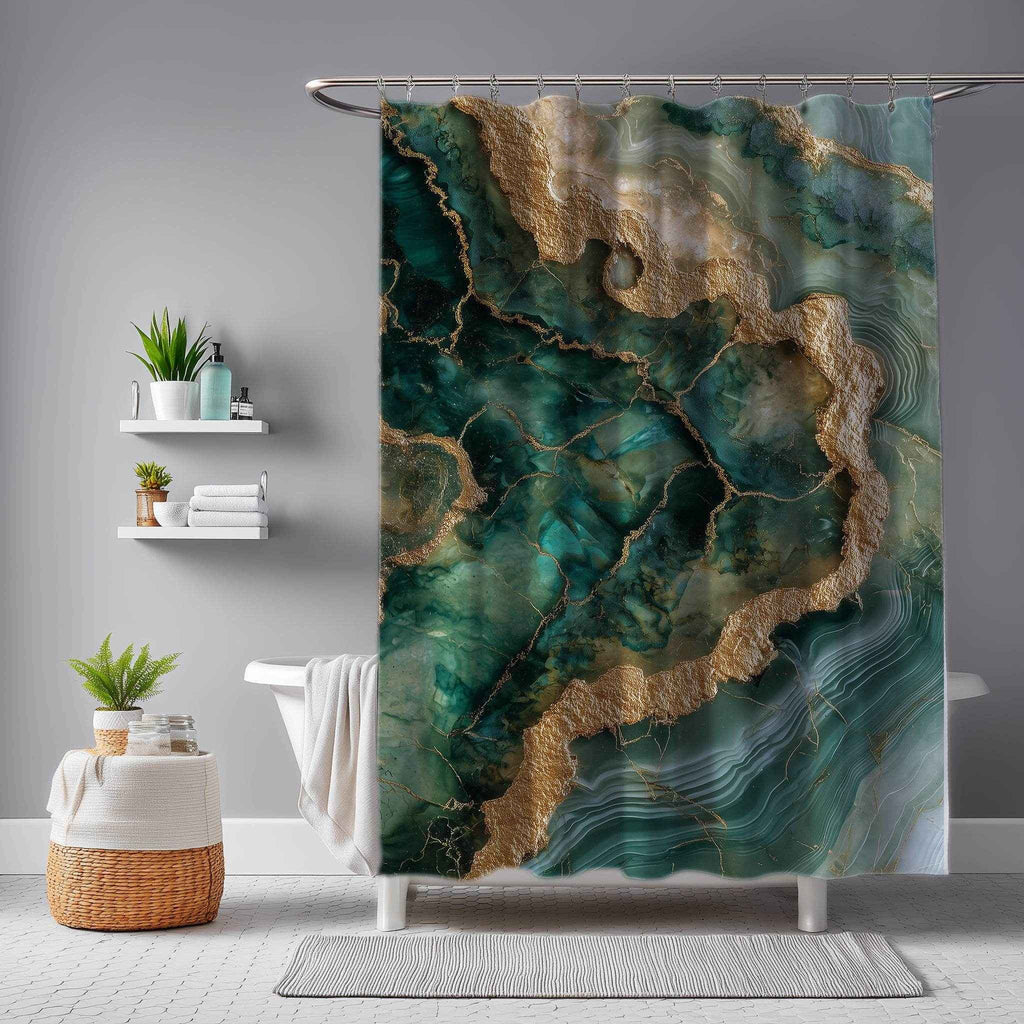 Elegant Geode Shower Curtain