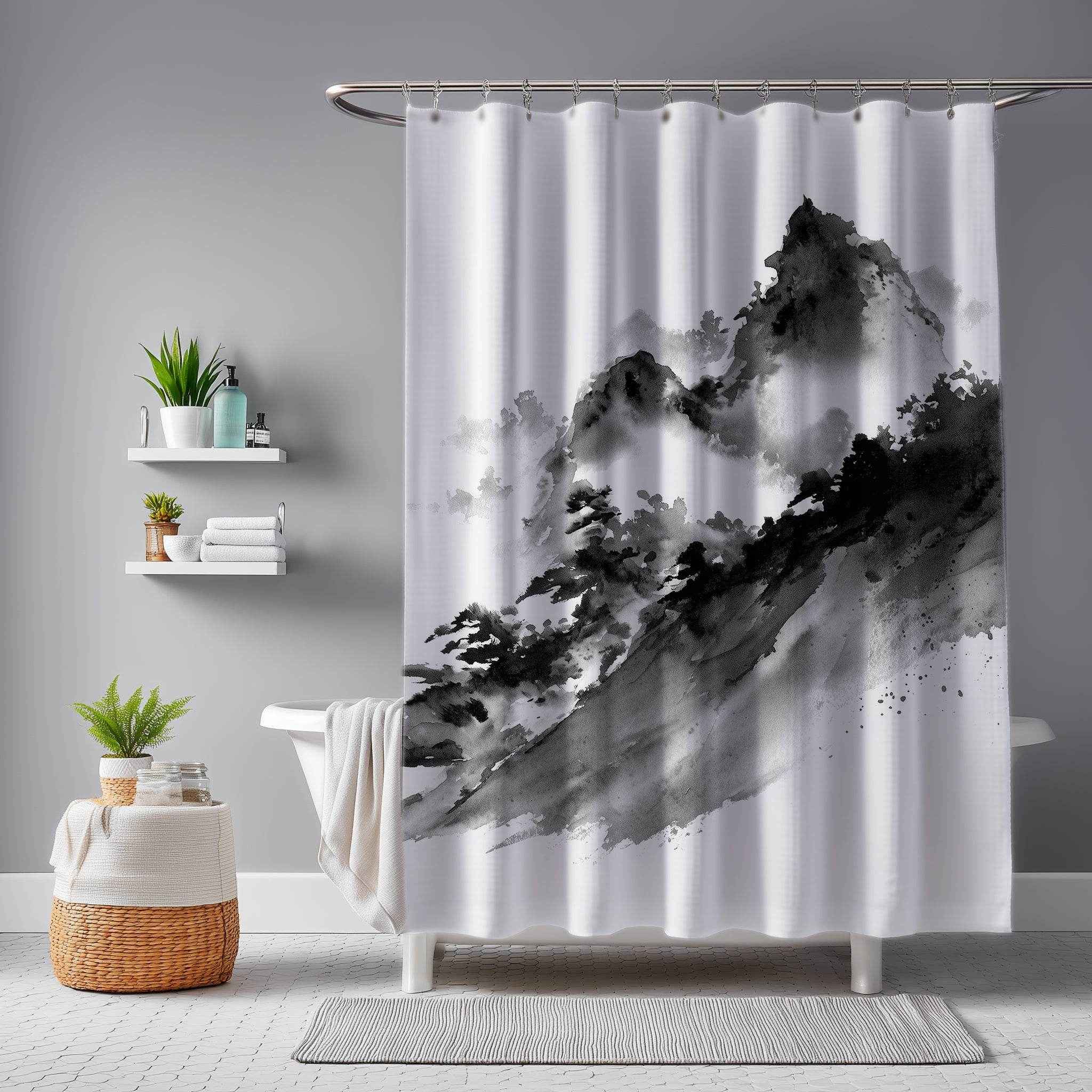 Mountain-Inspired Shower Curtain