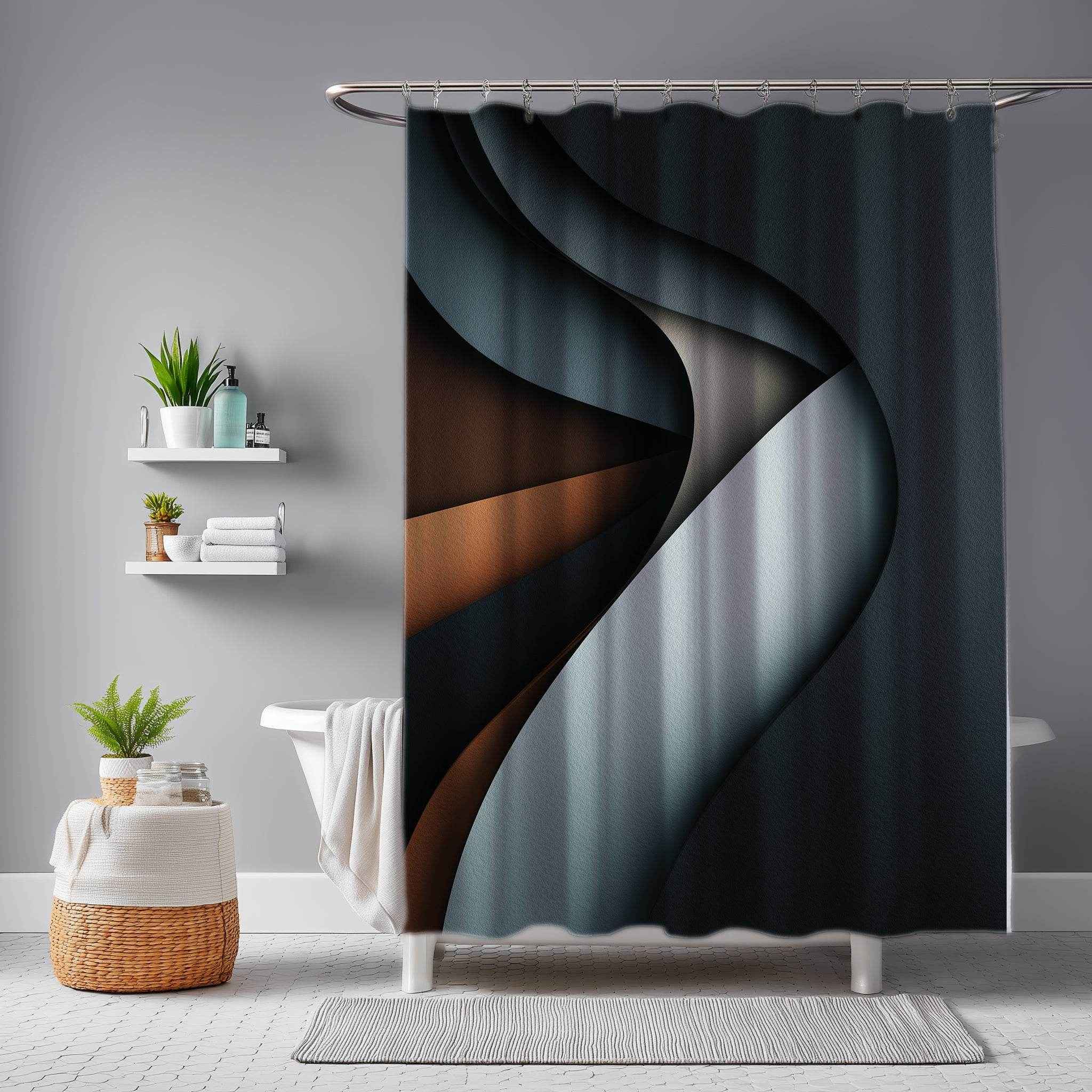 Modern Abstract Shower Curtains, Minimalist Bathroom Décor, Home Spa, Elegant Gift, Trendy Art Accents
