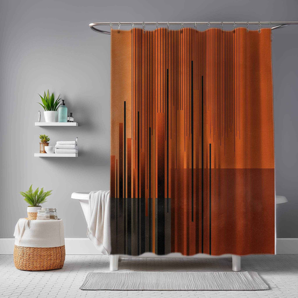 Abstract Art Shower Curtain, Modern Bathroom Decor, Boho Chic Shower Curtain, Minimalist Home Accessories, Trendy Expressive Design