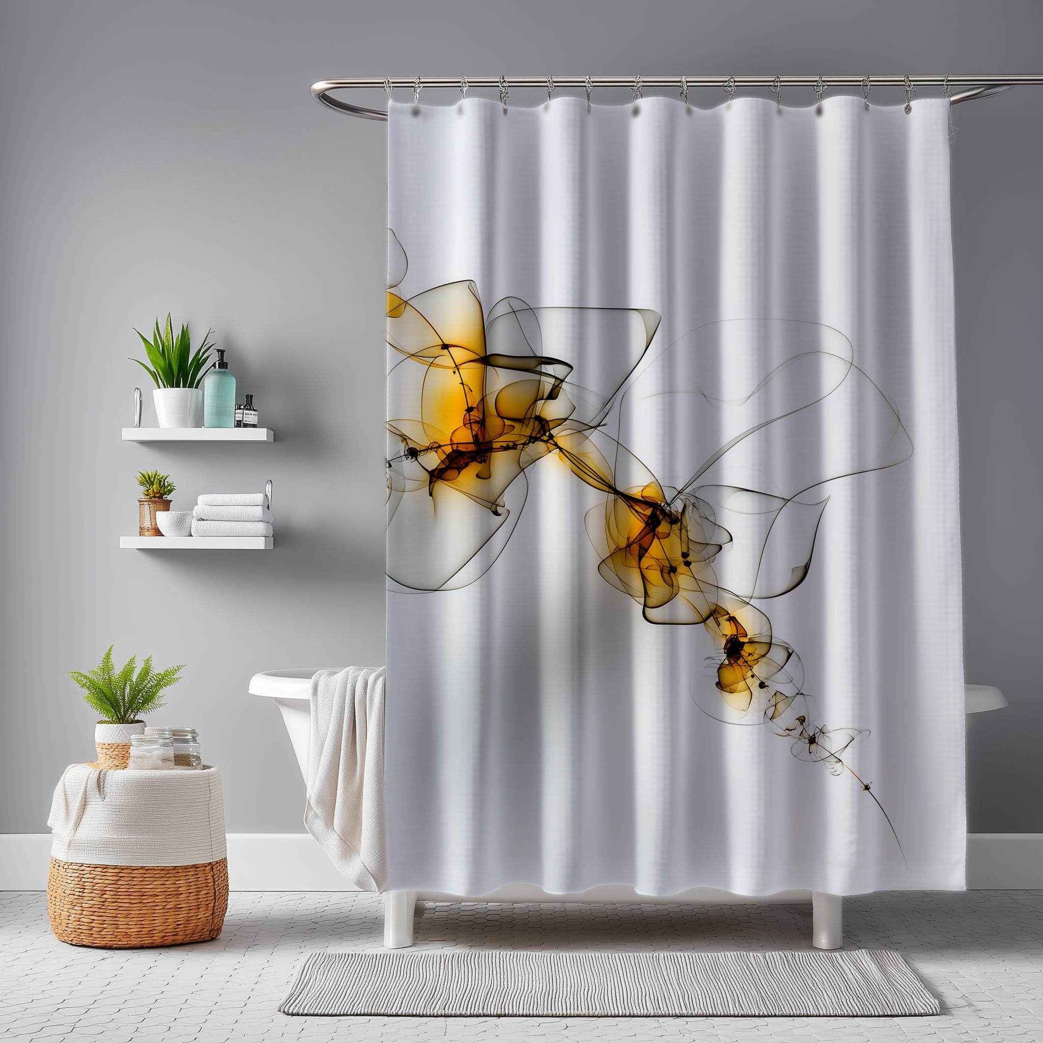 Elegant Abstract Shower Curtain | Modern Bathroom Decor, Artistic Home Accent, Unique Gift for Housewarming, Weddings, Holidays