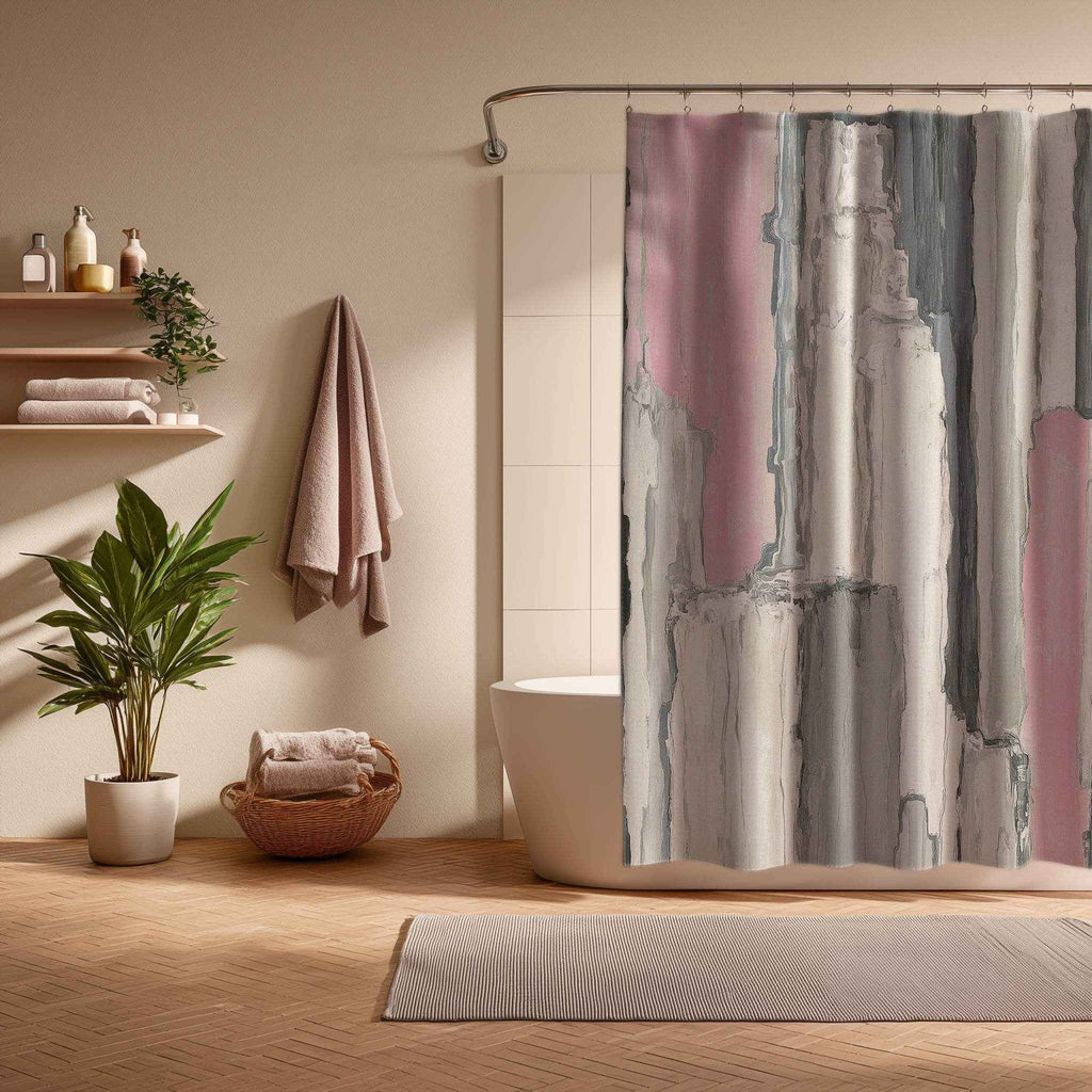 Stylish Abstract Shower Curtains, Modern Bathroom Decor, Chic Home Upgrade, Gift for New Homeowners, Trendy Bathroom Accessories