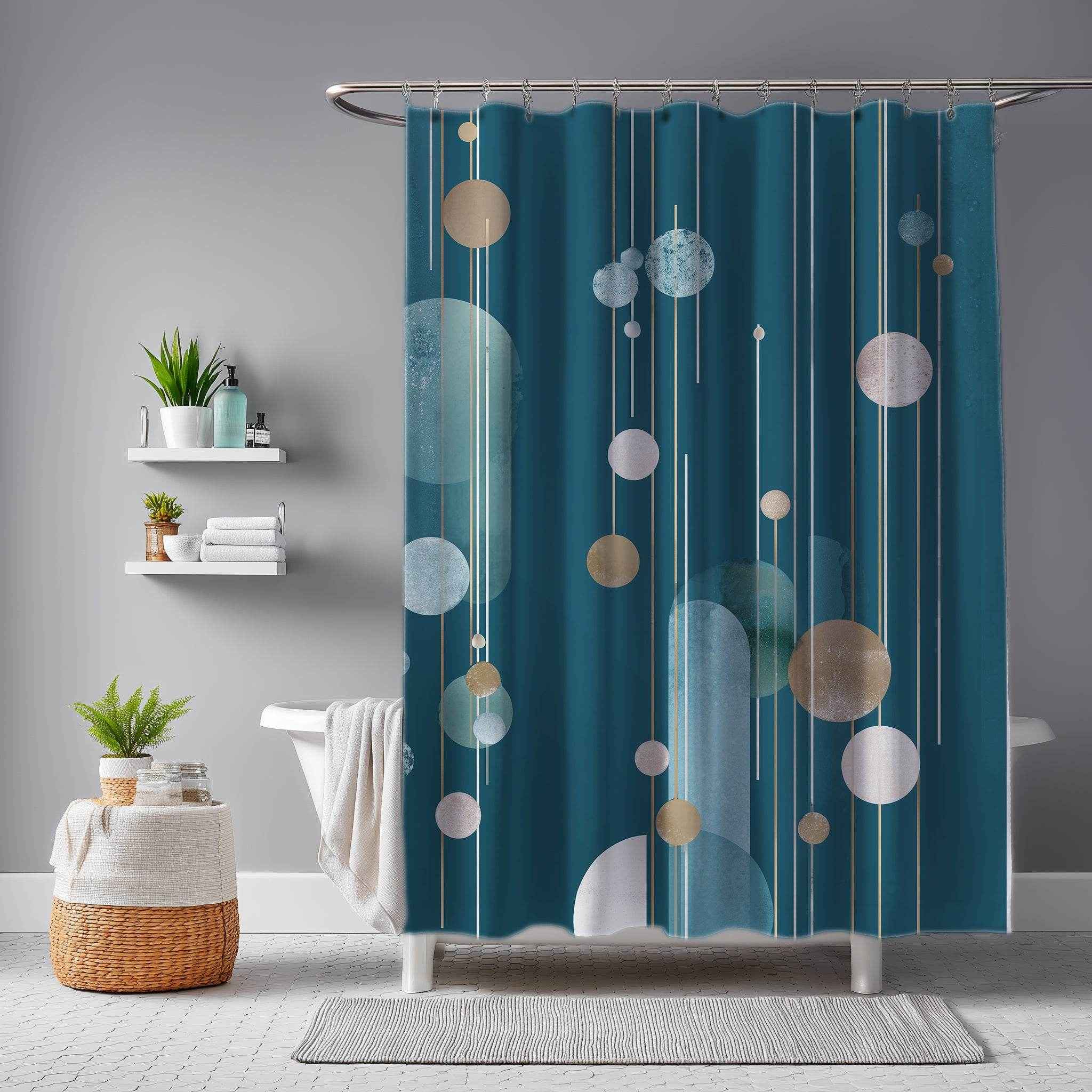 Modern Minimalist Shower Curtains - Geometric Boho Decor, Bathroom Makeover Accessory, Stylish Home Decor