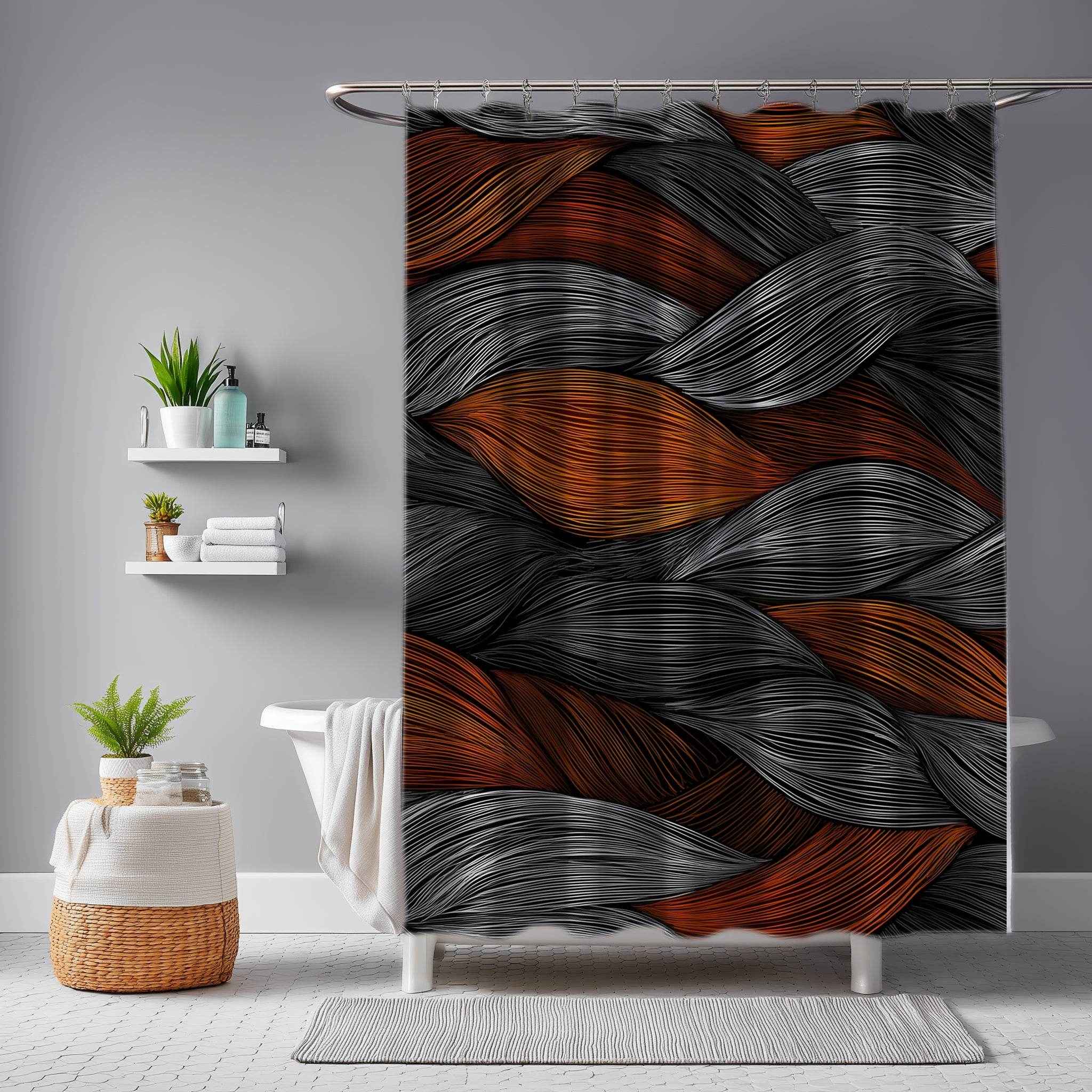 Stylish Hair-Inspired Shower Curtain, Bohemian Home Decor, Modern Bathroom Accessories, Unique Gift for Hair Lovers, Vibrant Wall Art