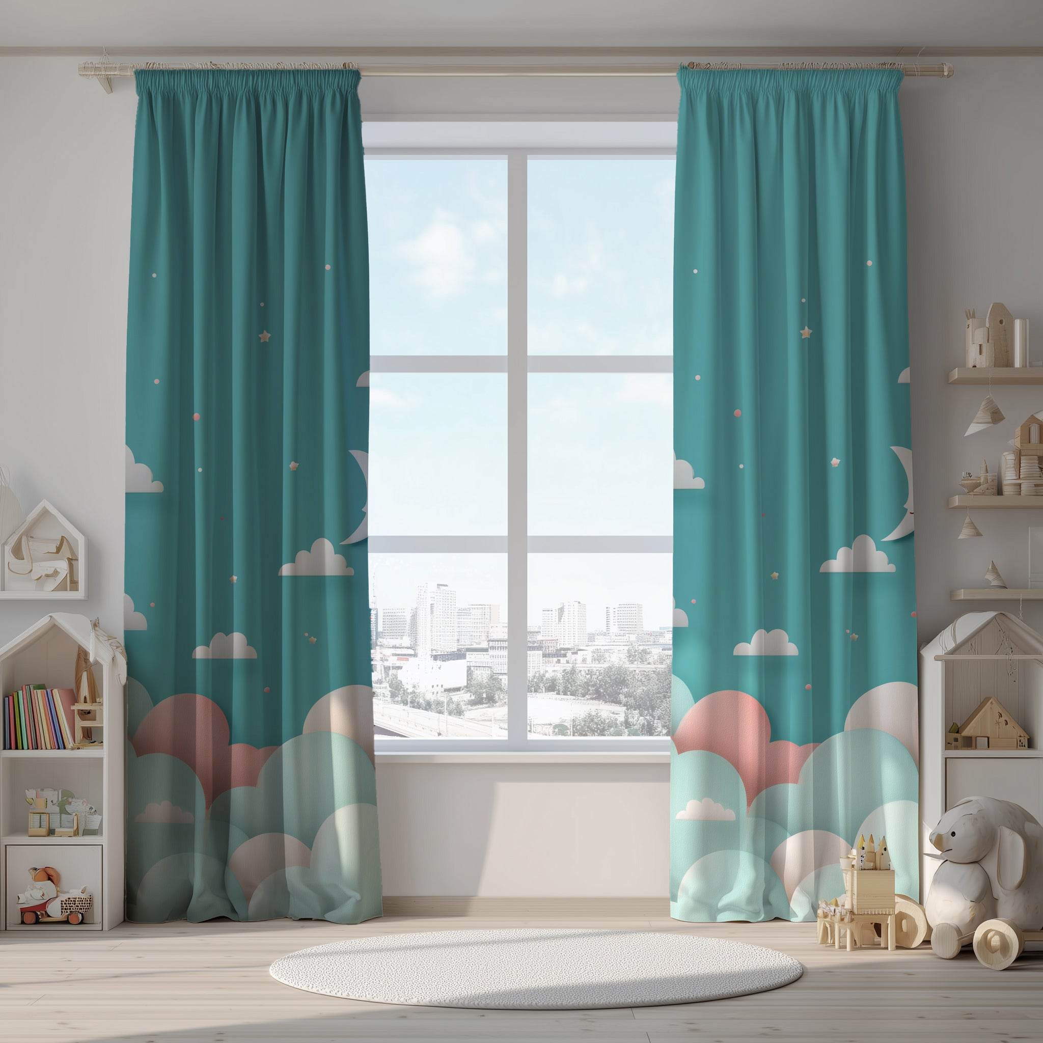 Dreamy Cloud Window Curtain - Soft Aesthetic Room Decor for Cozy Spaces, Kids Bedrooms, Nursery, Home Styling, Gift Idea - Home Decor -