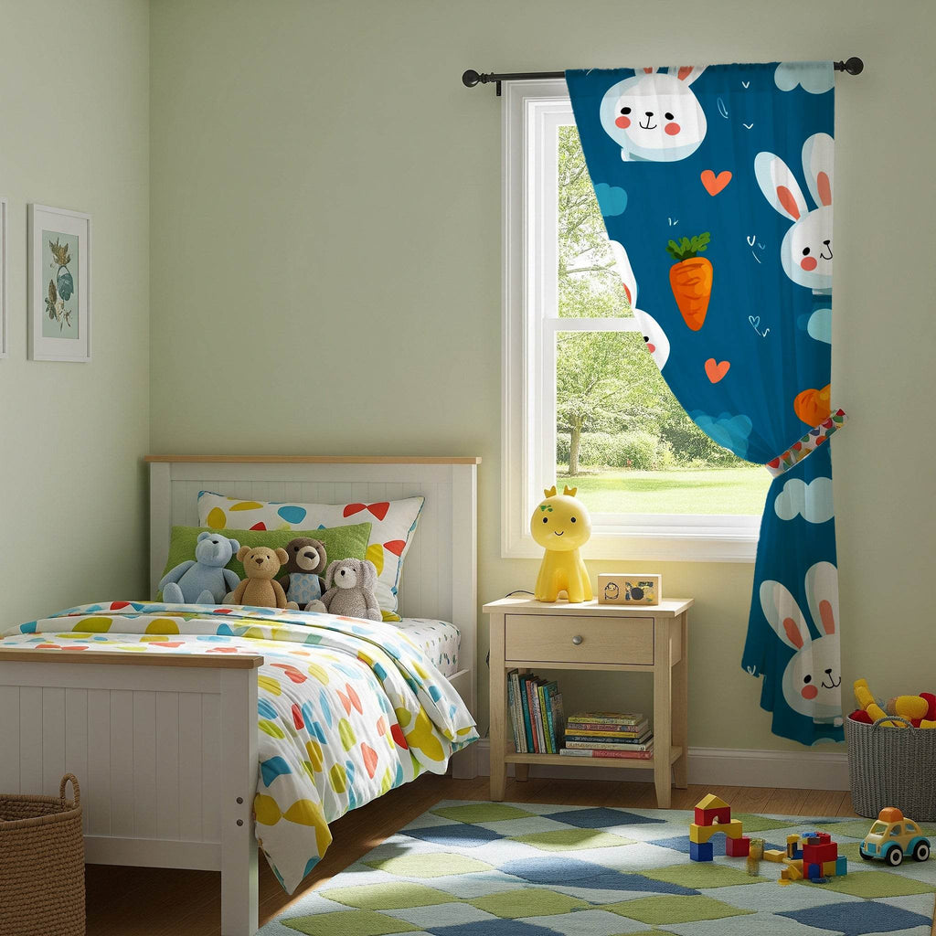 Whimsical Rabbit Window Curtain - Perfect for Kids' Rooms, Easter Decor, Spring Vibes, Playful Decor, Cute Home Accents - Home Decor -